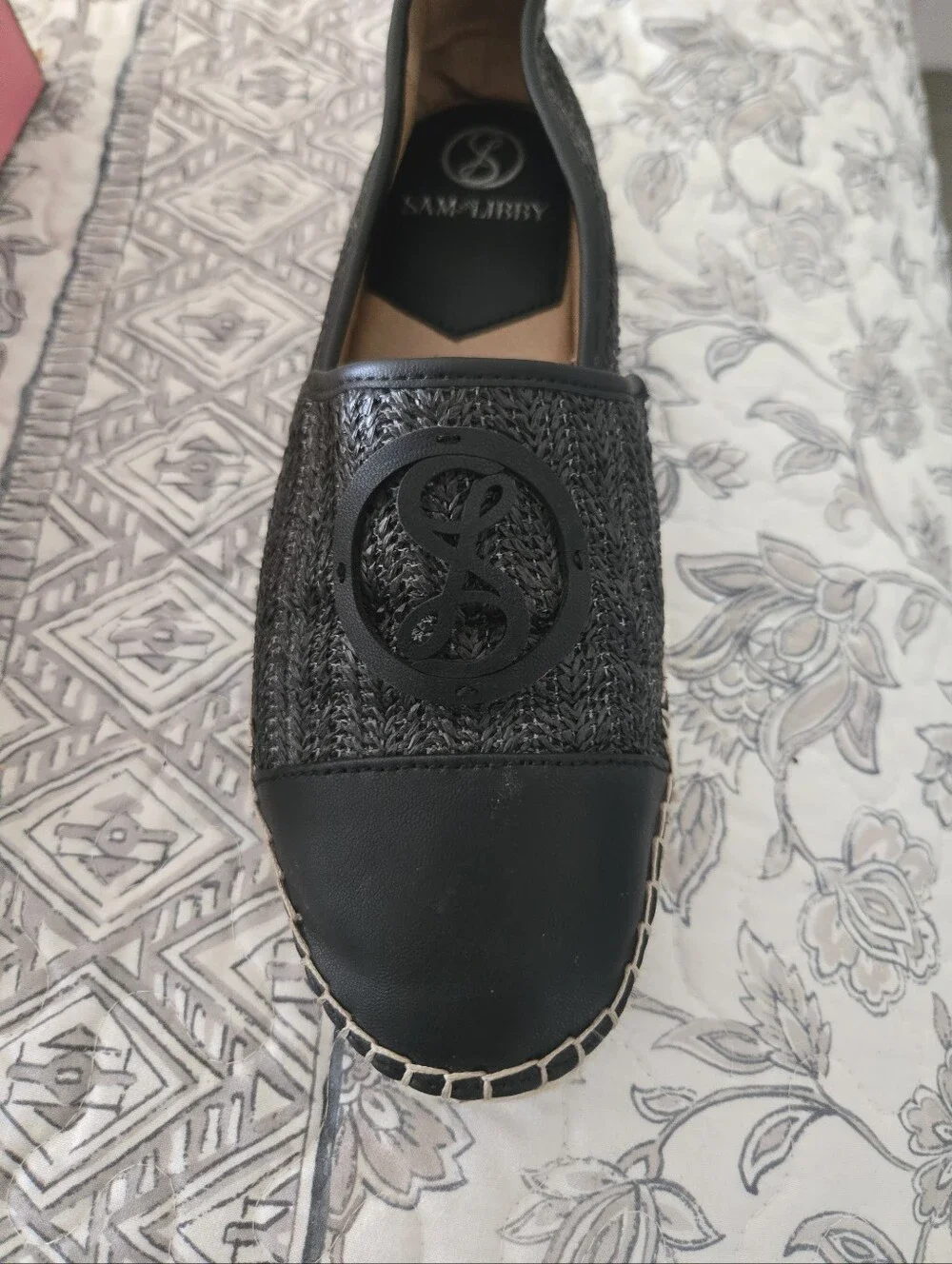 Sam & Libby Black Woven Slip-On Loafer